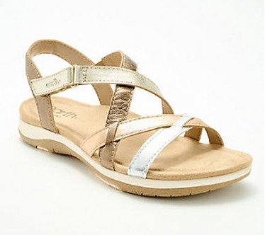 Earth Leather Strappy Adjustable Sandals -Sterlin