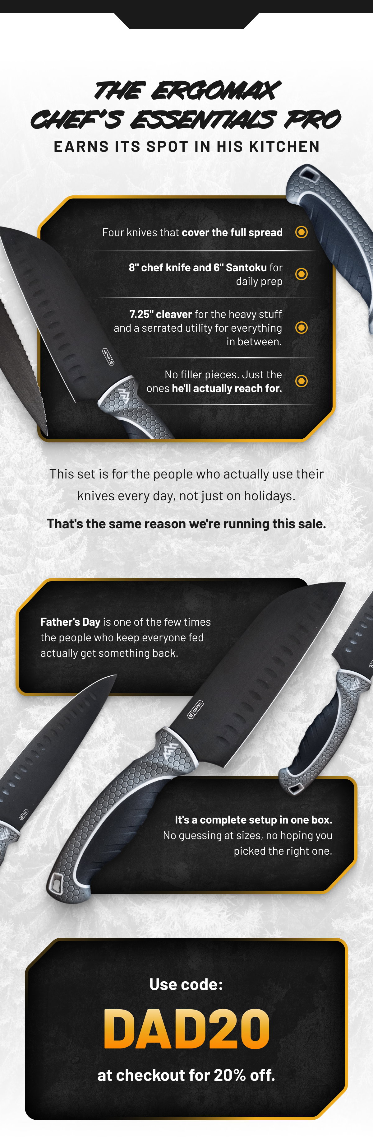 The ErgoMax 8 Piece Master Set | Use Code: DAD20