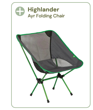 Highlander Ayr Folding Chair - Grey/Green