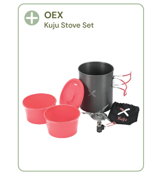 OEX Kuju Stove Set - Black/Red