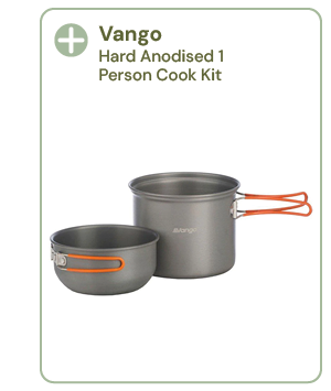 Vango Hard Anodised 1 Person Cook Kit - Grey