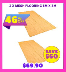 2 x Mesh Flooring 6m x 3m