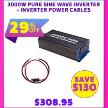 3000W Pure Sine Wave Inverter + Inverter Power Cables