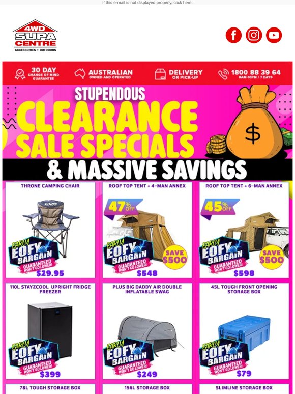Stupendous Clearance Sale Specials & MASSIVE SAVINGS 🤑
