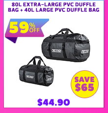 80L Extra-Large PVC Duffle Bag + 40L Large PVC Duffle Bag