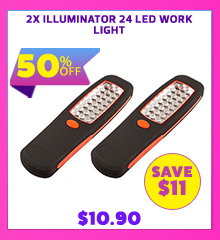 2x Illuminator 24 LED Work Light