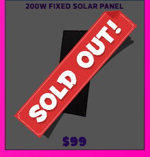 200W Fixed Solar Panel - Sold Out!