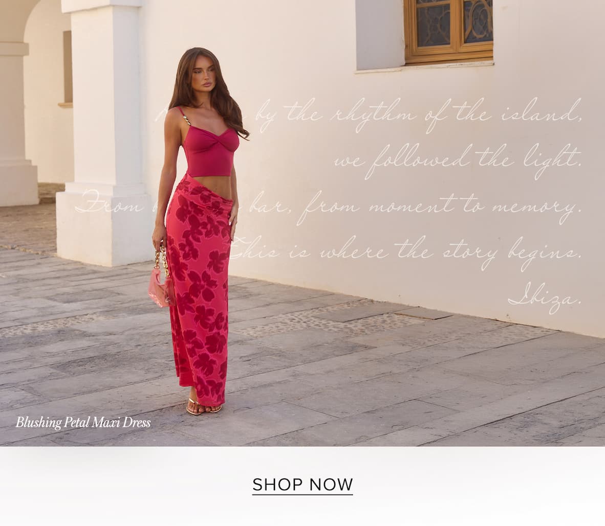 Blushing Petal Maxi Dress
