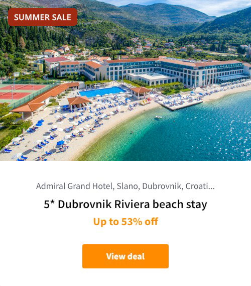 5* Dubrovnik Riviera beach stay
