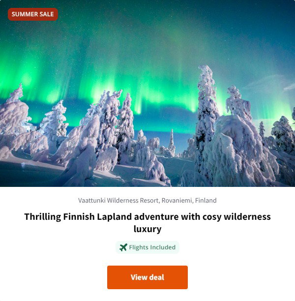 Thrilling Finnish Lapland adventure with cosy wilderness luxury