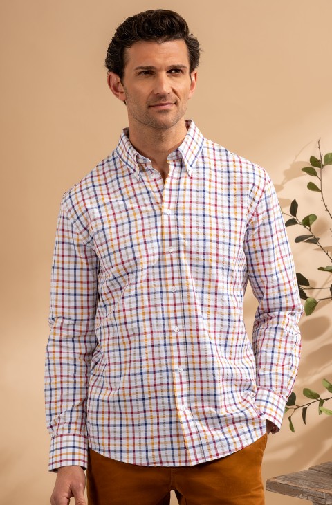 Men's Seersucker Tattersall Shirt