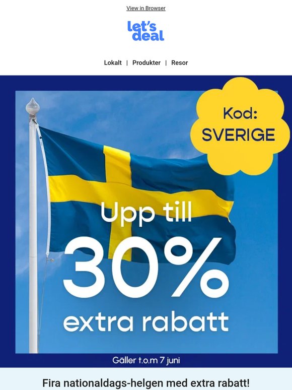 💛 Upp till 30% extra rabatt