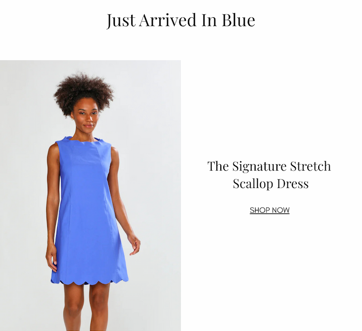The Signature Stretch  Scallop Dress