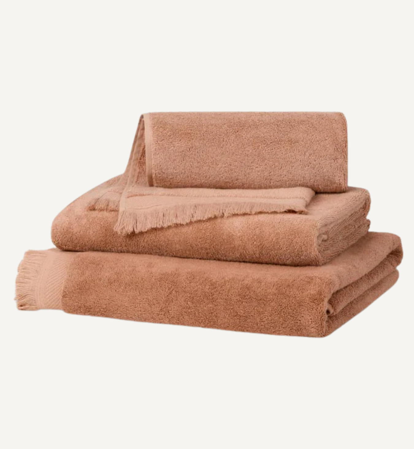 Sand Shell Fringe Edge Cotton Towels