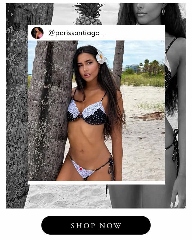 @parissantiago_ in the Gigi dot bikini. Shop now. 