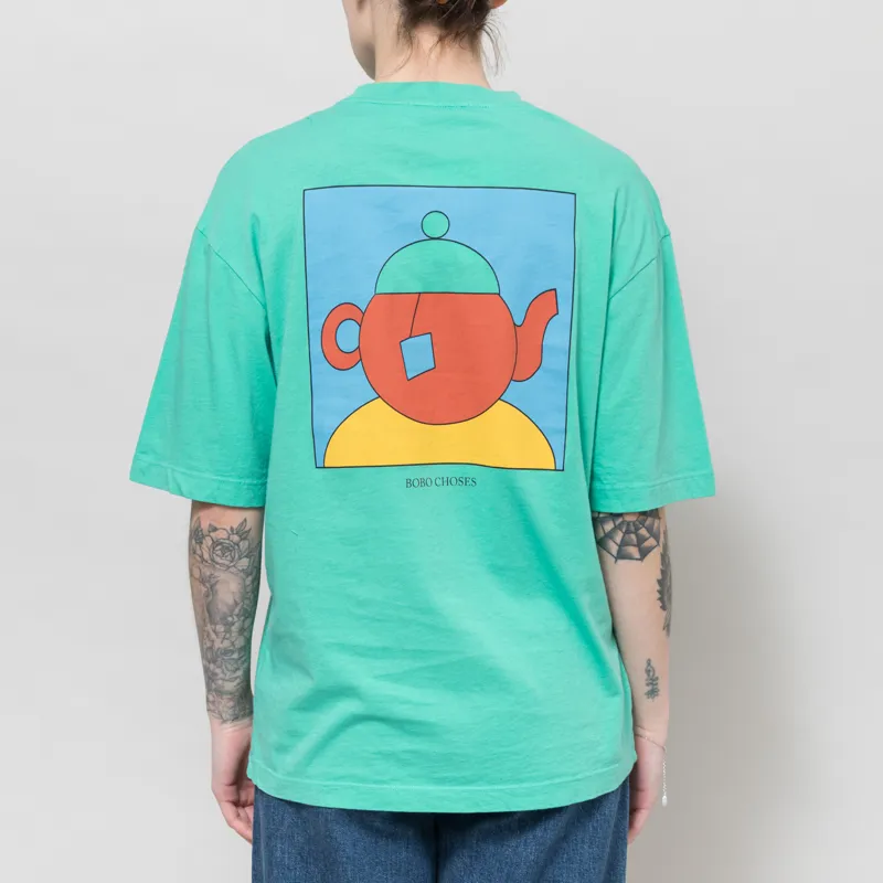 Bobo Choses Womens Tea Time Oversized T Shirt Green