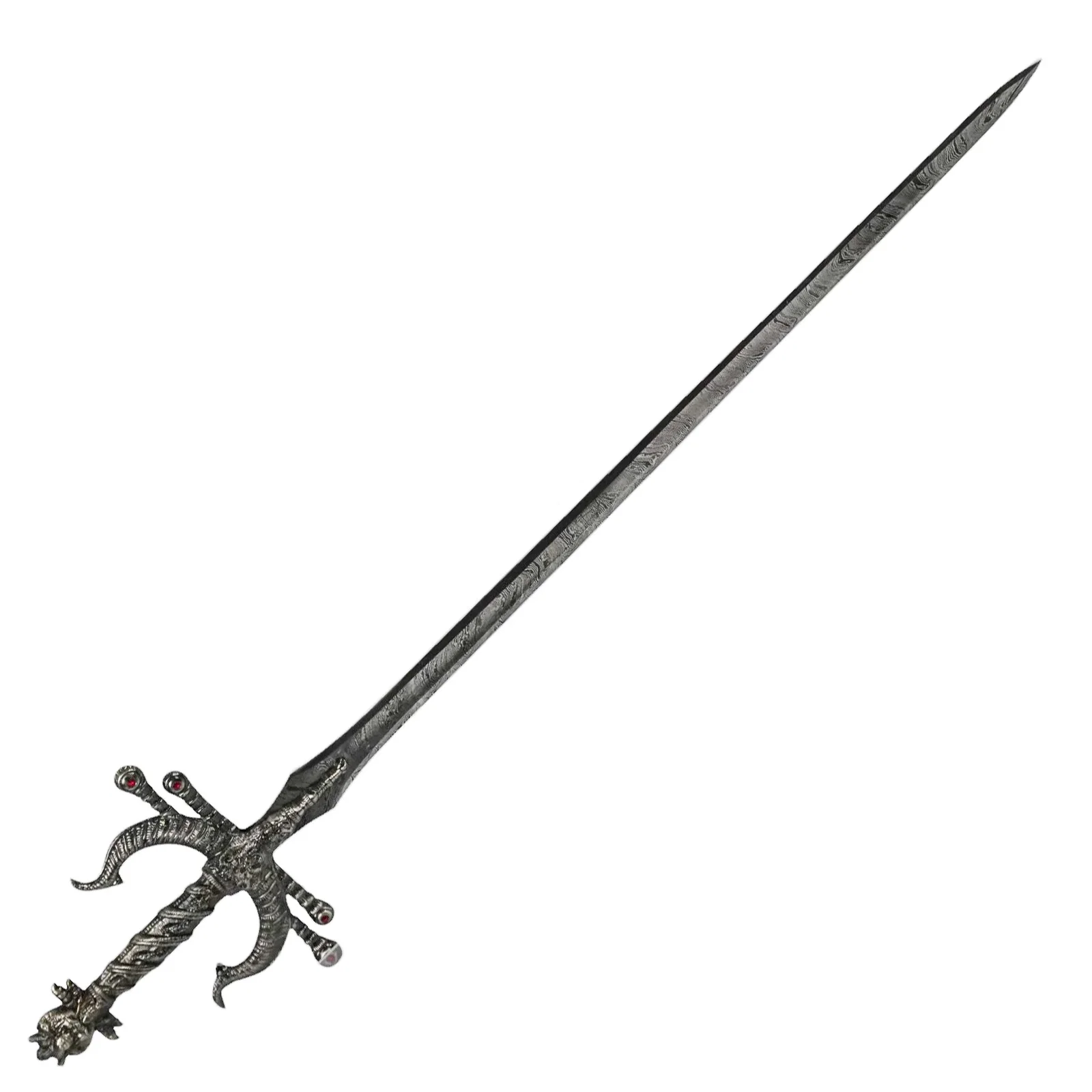 Image of Black Knight Inferno Sword- High Carbon Damascus Steel - 46"