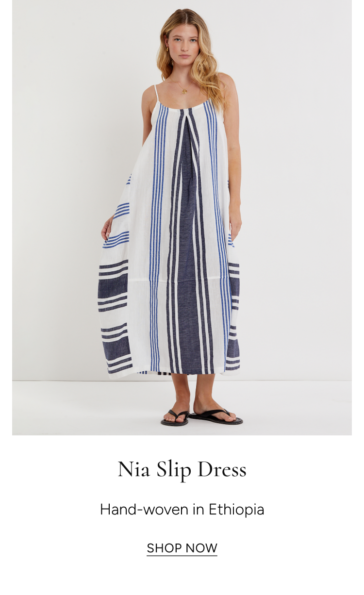 Nia Slip Dress | Hand-Woven in Ethiopia | shop now