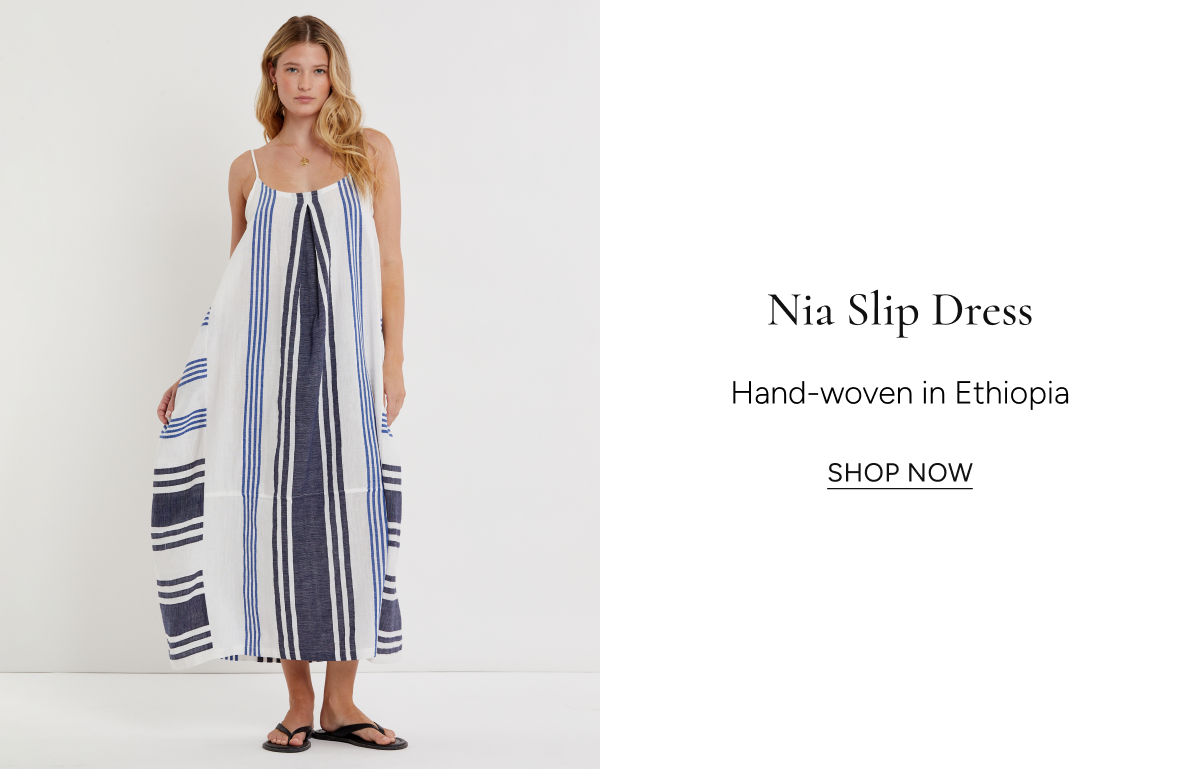 Nia Slip Dress | Hand-Woven in Ethiopia | shop now