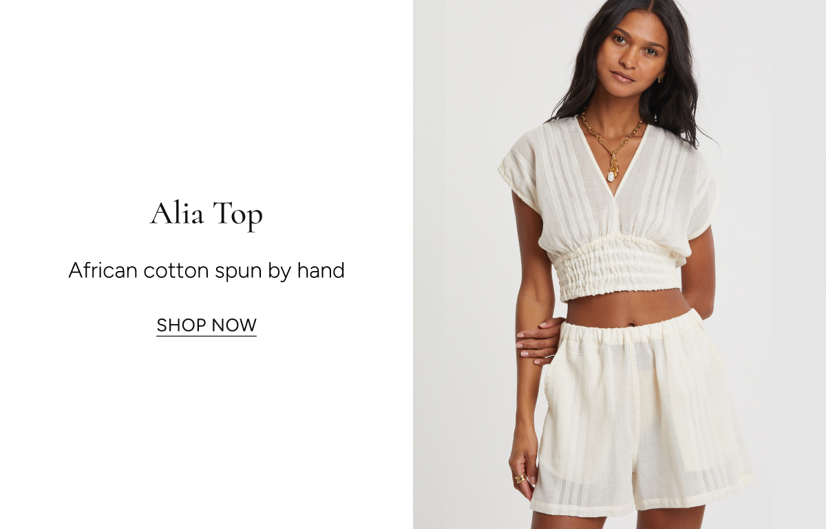 Alia Top | African cotton spun by hand | shop now