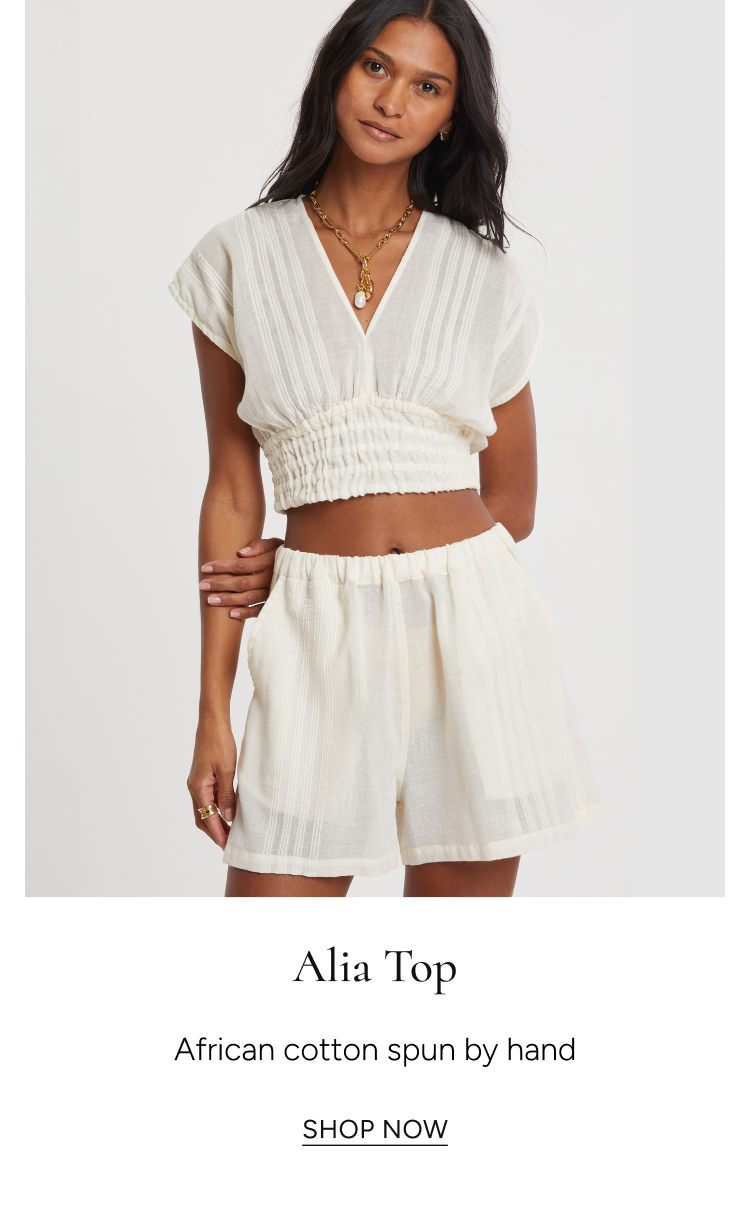 Alia Top | African cotton spun by hand | shop now