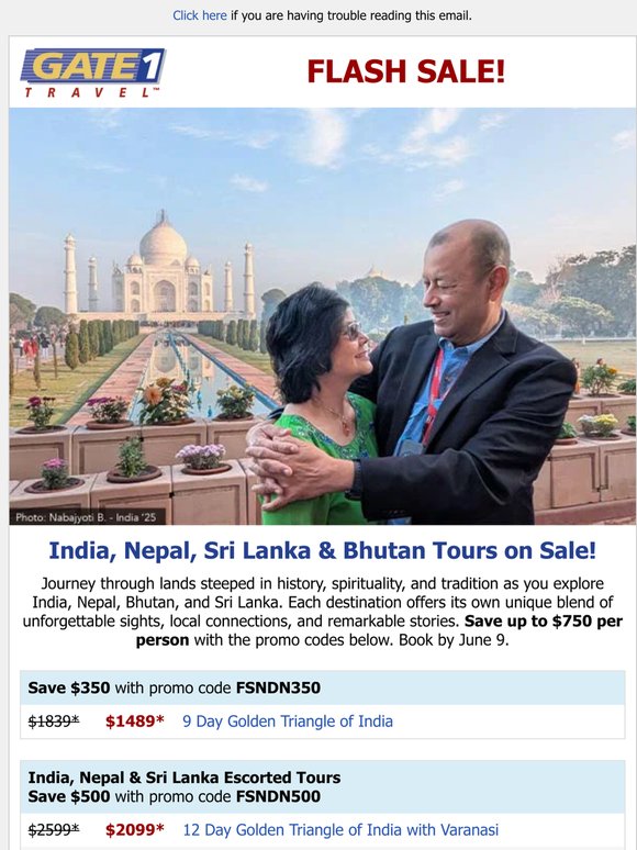 India & Nepal Tours on Sale | Save up to $750 off per person!