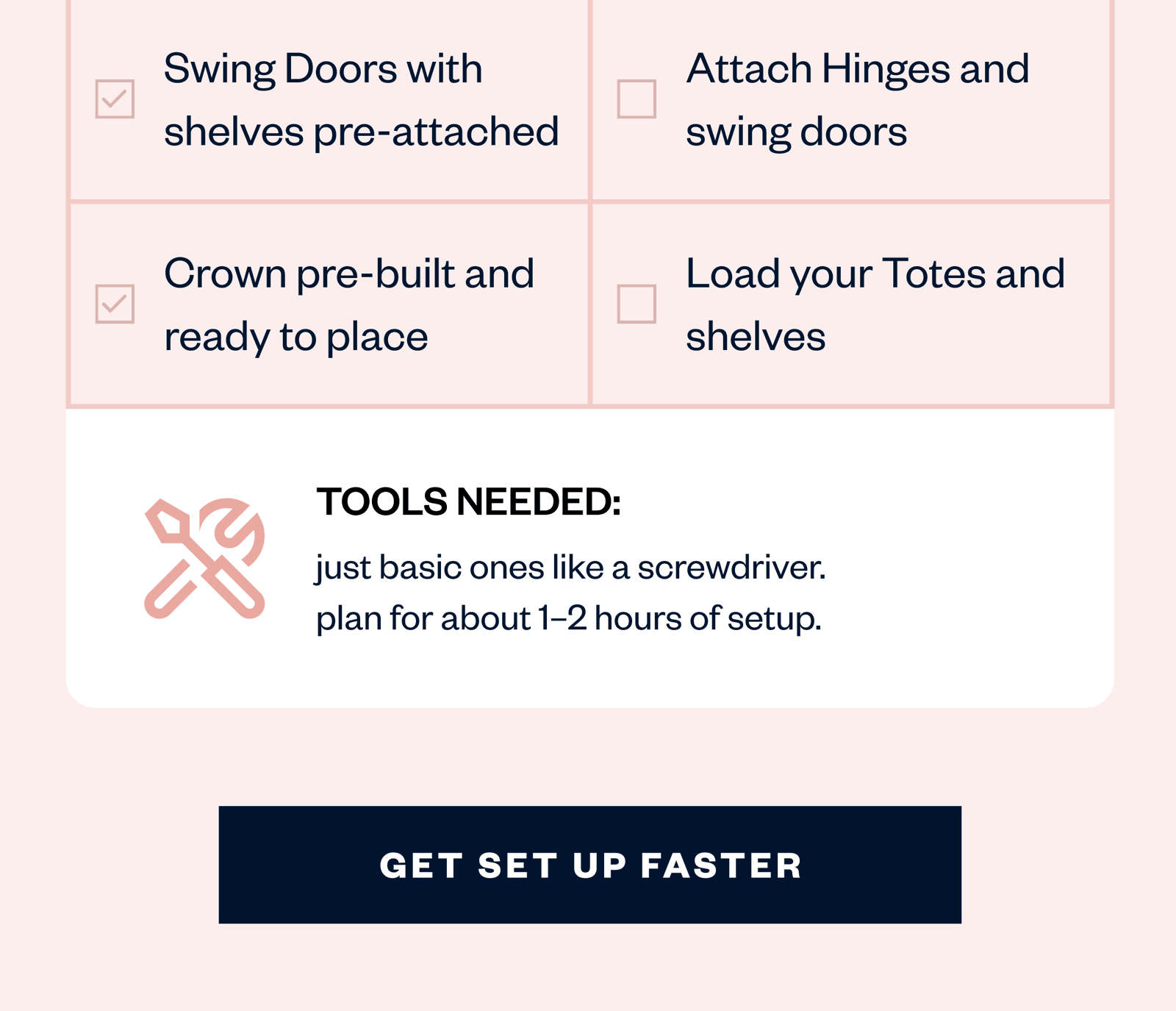 GET SET UP FASTER
