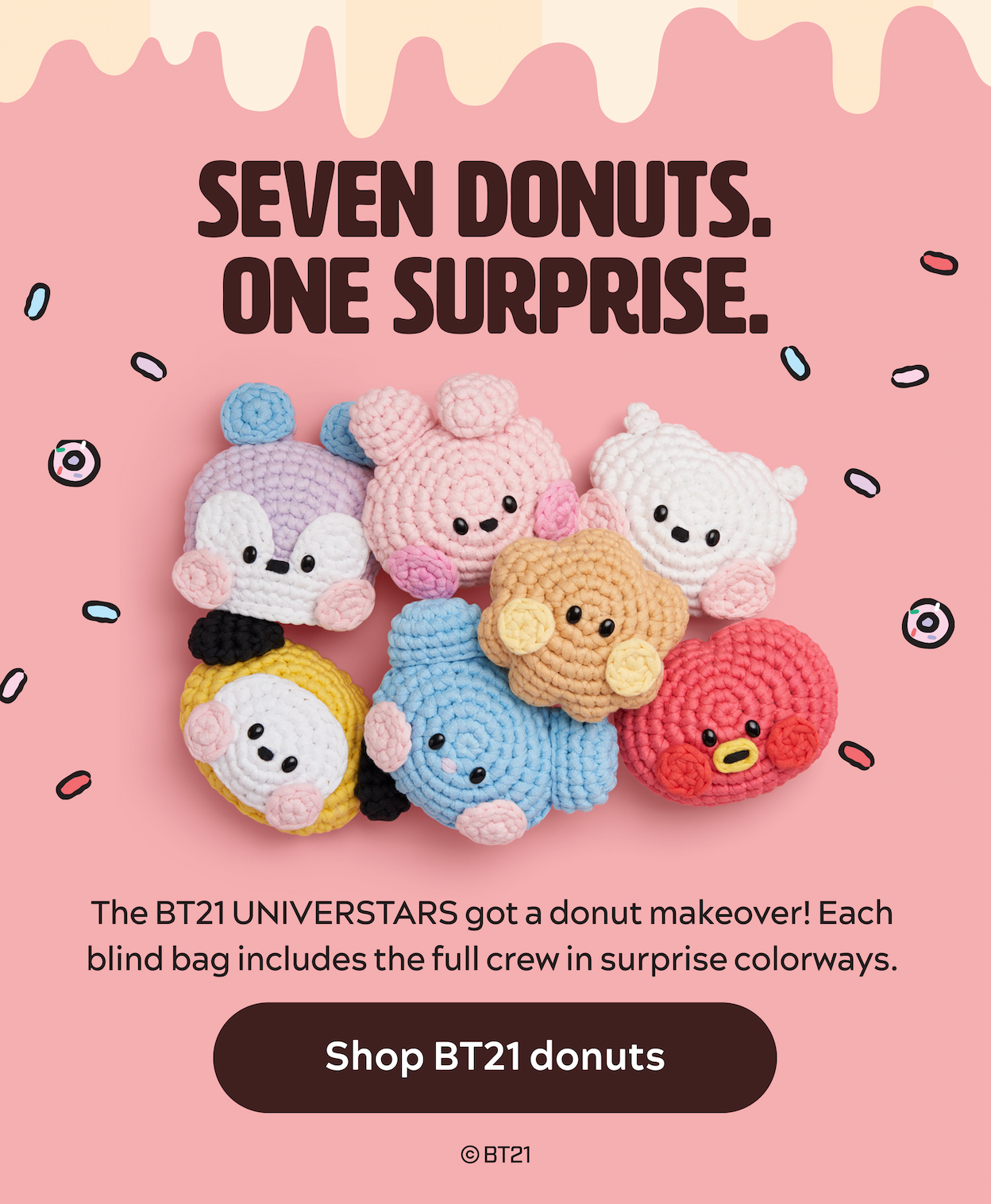 Seven donuts.  One surprise.