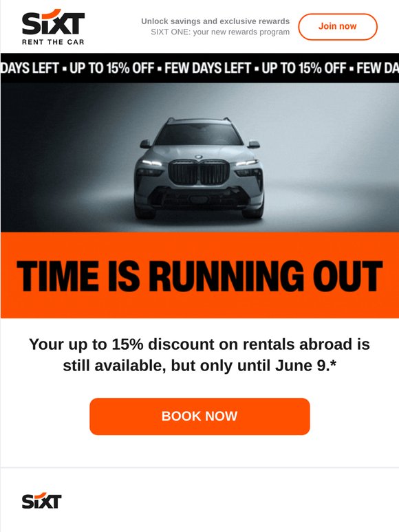 ⏰ Don't miss out: up to 15% off ends June 9