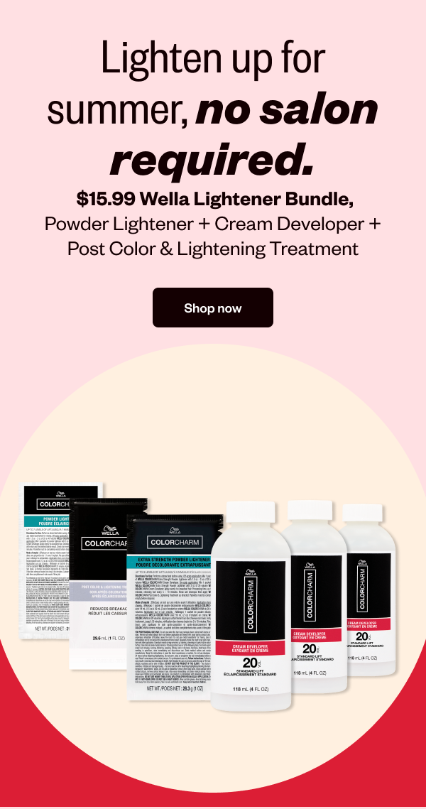 LIGHTEN UP FOR SUMMER, NO SALON REQUIRED. $15.99 WELLA LIGHTENER BUNDLE - SHOP NOW