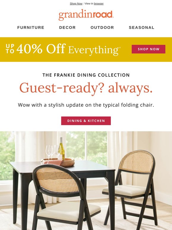 EVERYTHING–UP TO 40% OFF