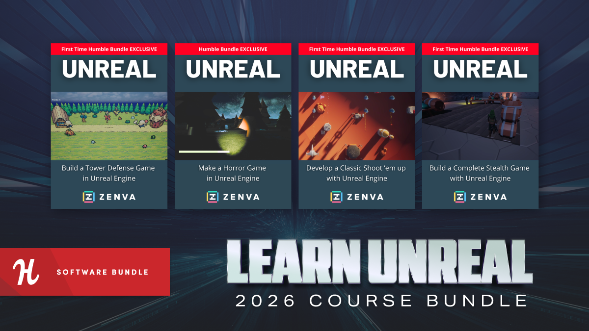 Take your love for gaming to the next level with the 2026 Learn Unreal Engine Bundle—a 25-course library designed to get you developing a variety of games, from horror to tower defense.