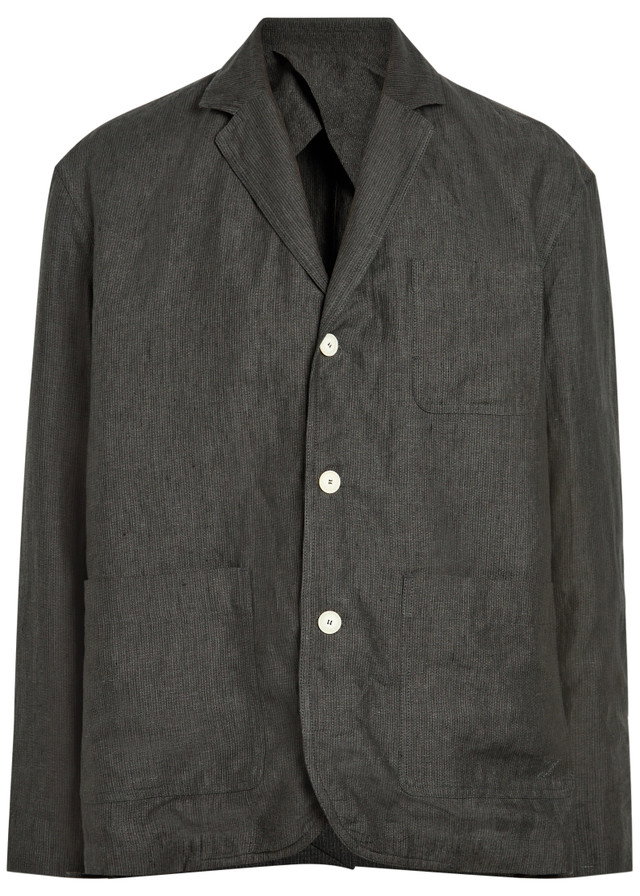 JACQUEMUS La Veste Pastro striped linen jacket