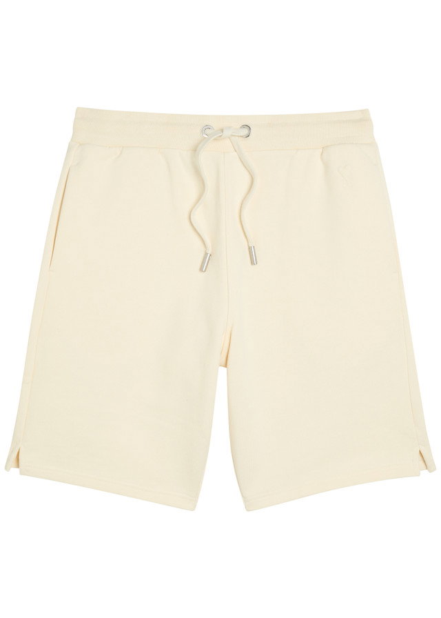 AMI PARIS Logo-embossed cotton shorts