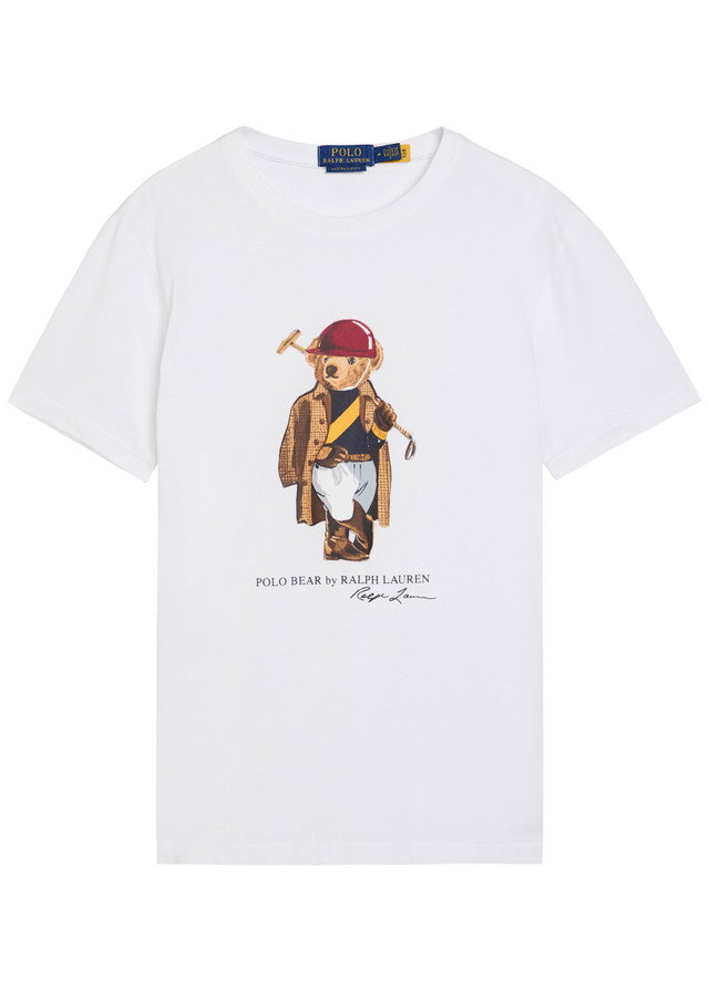 POLO RALPH LAUREN Golf bear-print cotton T-shirt