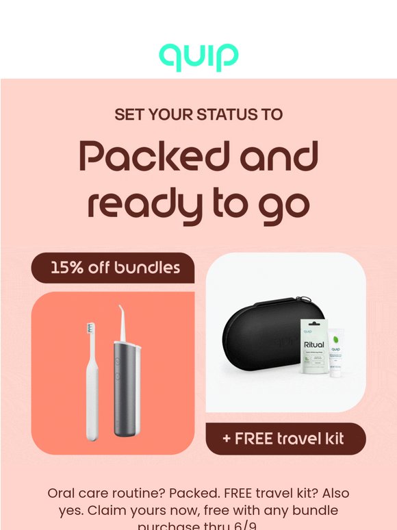 ☀️ 15% off bundles + FREE summer travel kit