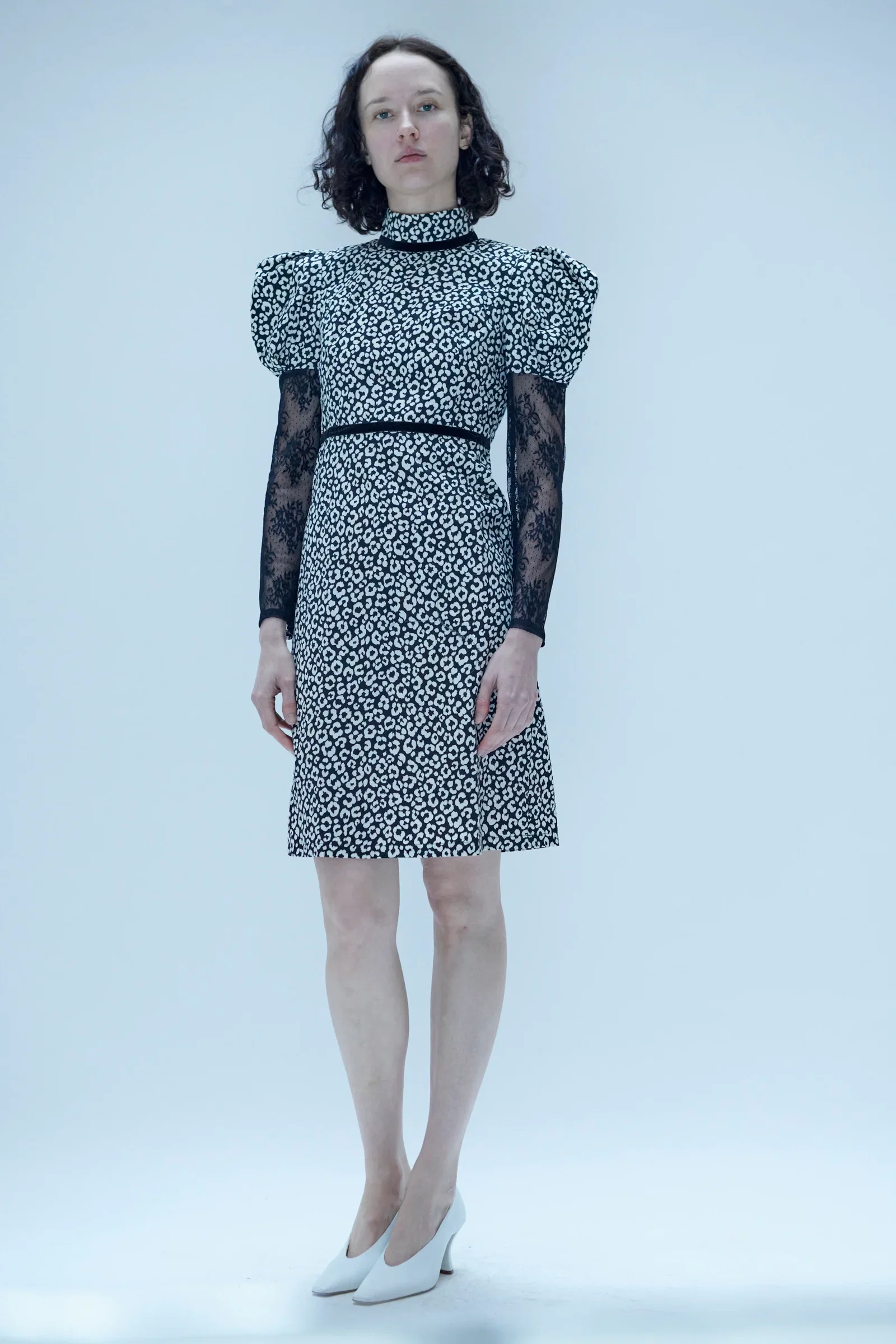 Image of Tate Dress in Leopard and Lace