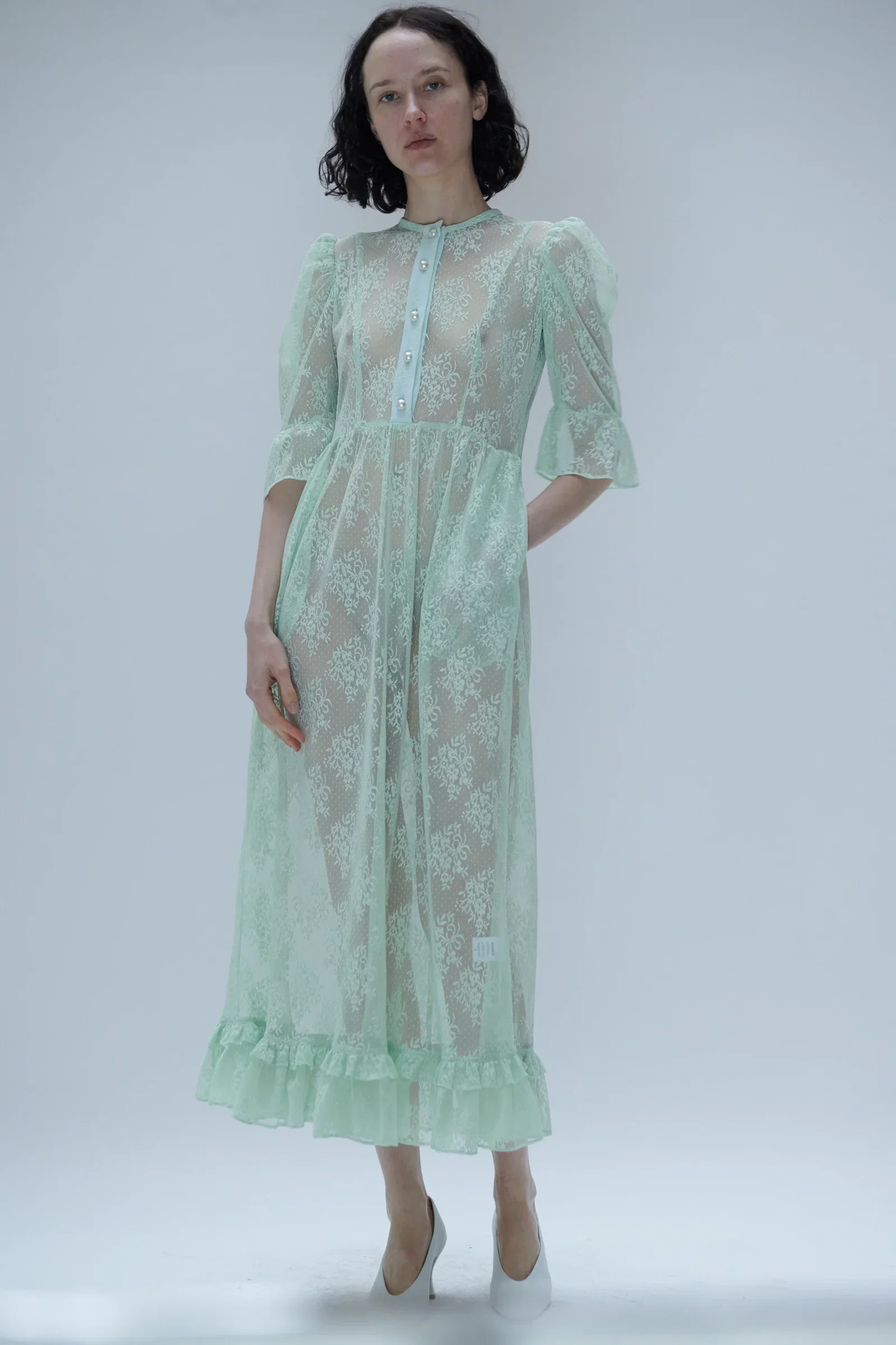 Image of Ella Dress in Mint Lace