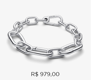 Bracelete de Prata Corrente de Elos Grandes