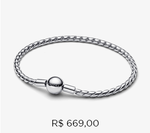 Bracelete Maleável Prata E Fecho Redondo