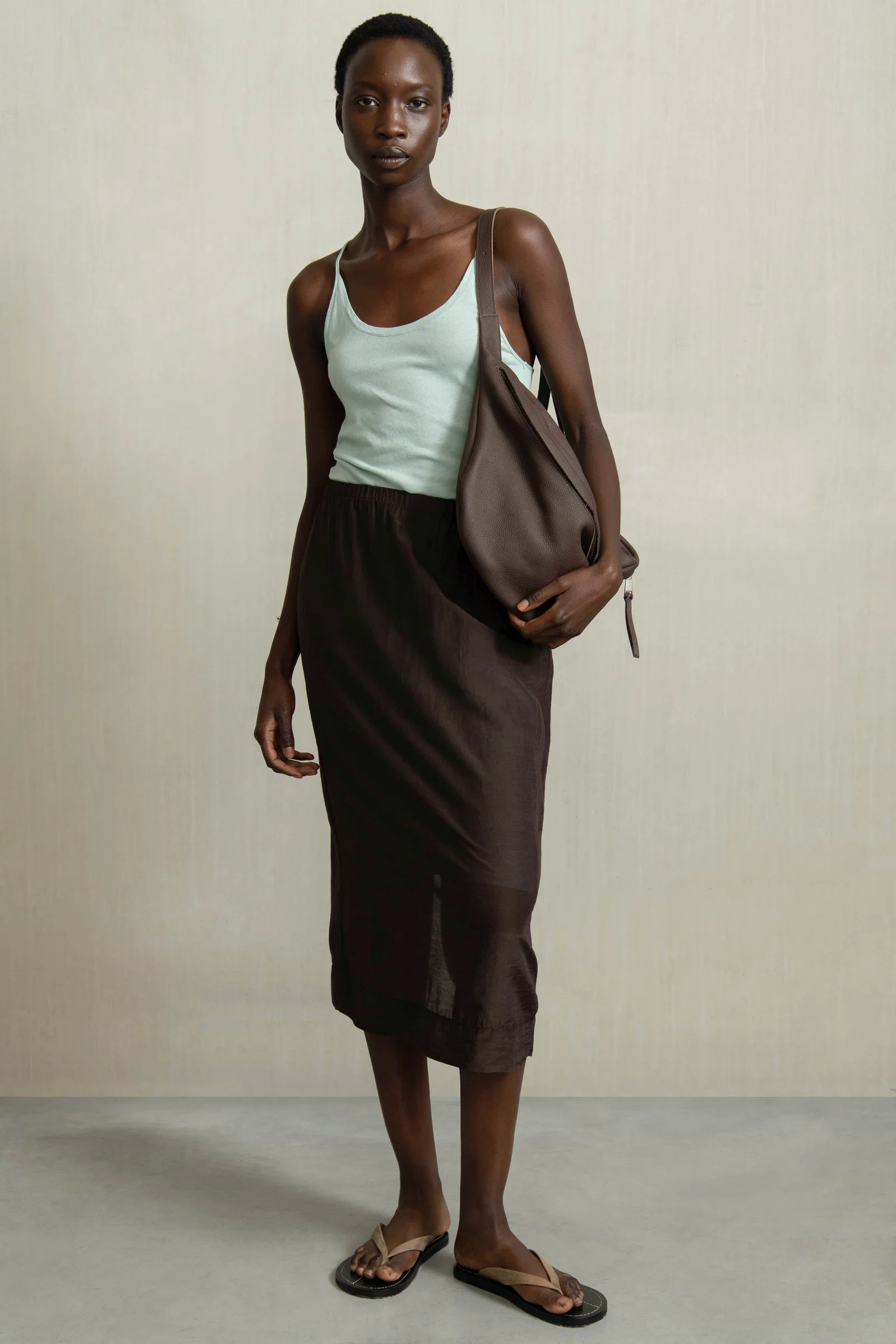 Image of COLLY SKIRT DARK BROWN