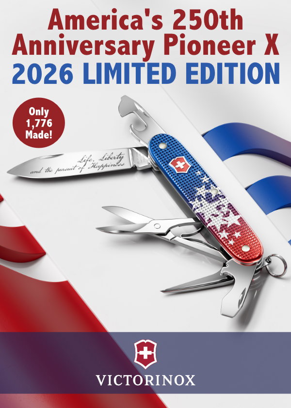 Victorinox America's 250th Anniversary Pioneer X Swiss Army Knife at Swiss Knife Shop
