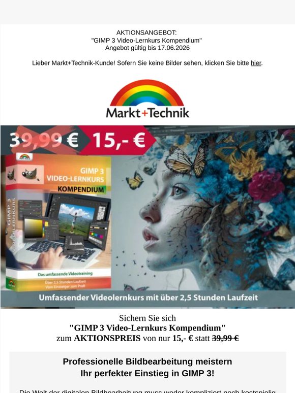 GIMP 3 Video-Lernkurs - Nur 15,- € 🎨 Ihr perfekter Einstieg in die Bildbearbeitung