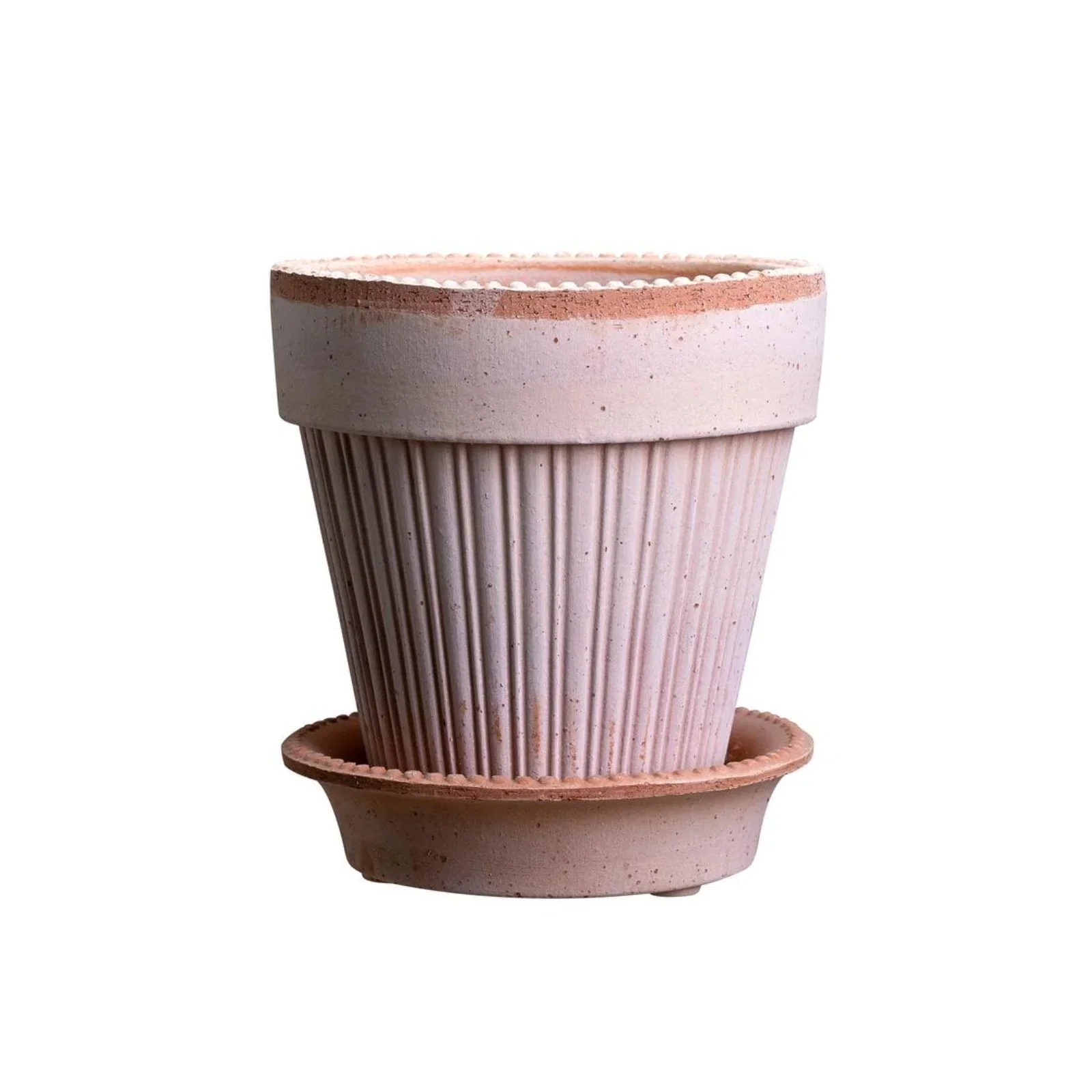 Image of Terracotta Ribbed Pot - Medium
