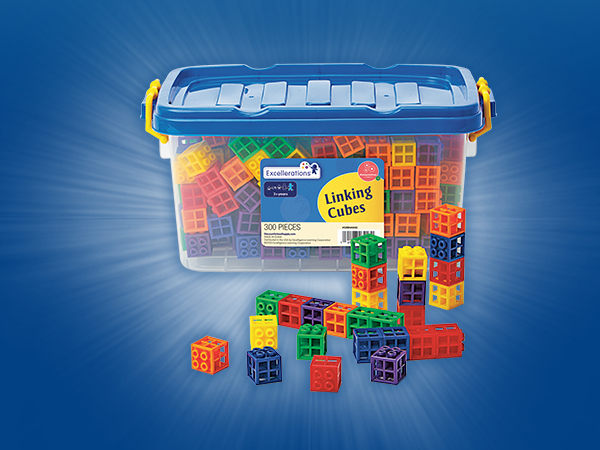 Excellerations® Grid Linking Cubes - 300 Pieces