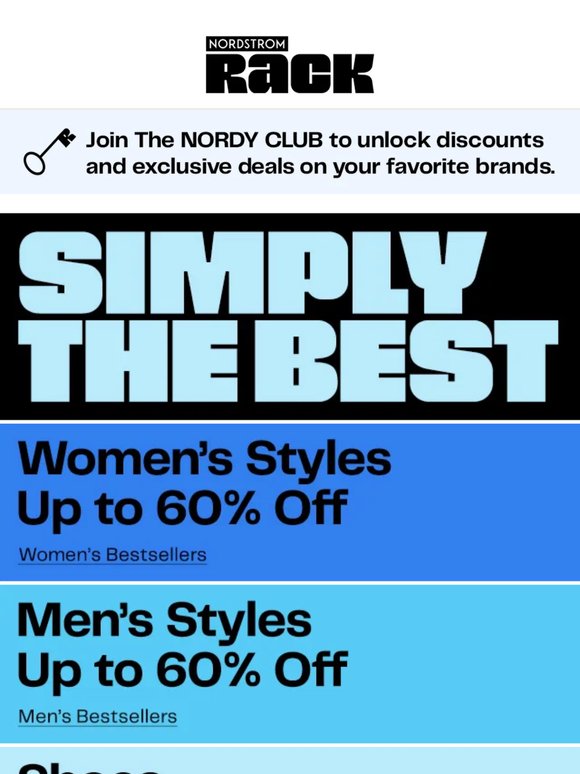 Best-selling women's styles up to 60% off