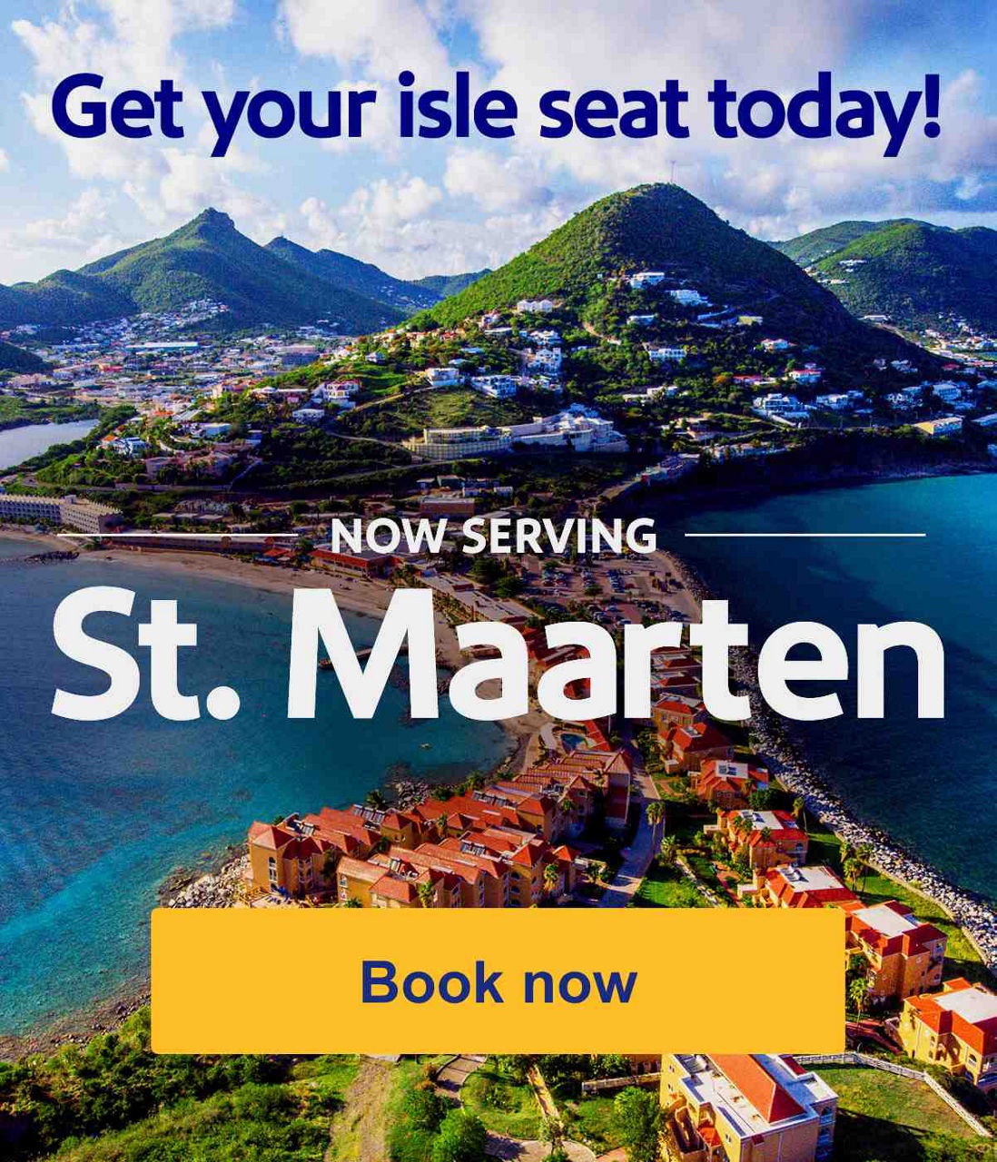 Get your isle seat today! Now serving St. Maarten [Book now] 