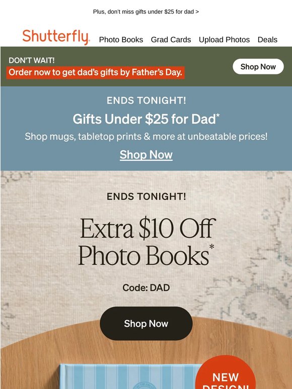 Don’t wait! Extra $10 off photo books ends tonight ⏰