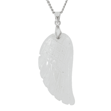 Rock Crystal Angel Wing Pendant