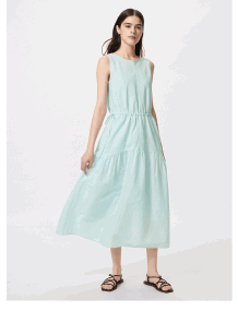 product4women0linen0blend0tiered0dress